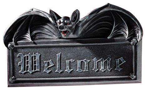 Vampire Bat Welcome Plaque