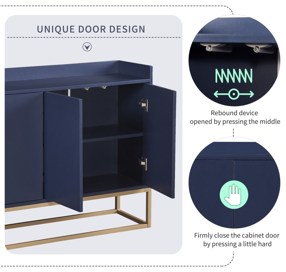 TATEUS 47" Modern Sideboard Buffet Cabinet For Dining Room Kitchen, Navy