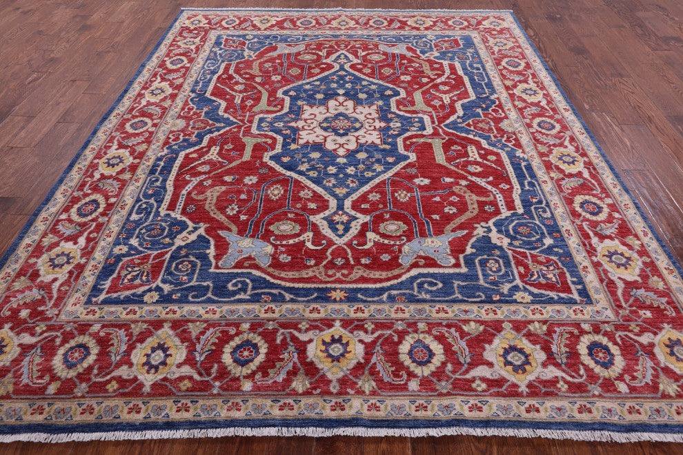 7' 11" X 9' 9" Persian Tabriz Handmade Wool Rug Q10199