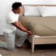 Bare Home Microfiber Fitted Sheet Deep Pocket, Taupe, Full