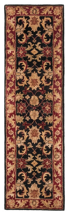 Safavieh Classic Cl244C Black, Burgundy Area Rug, 2'3" X 10'0"