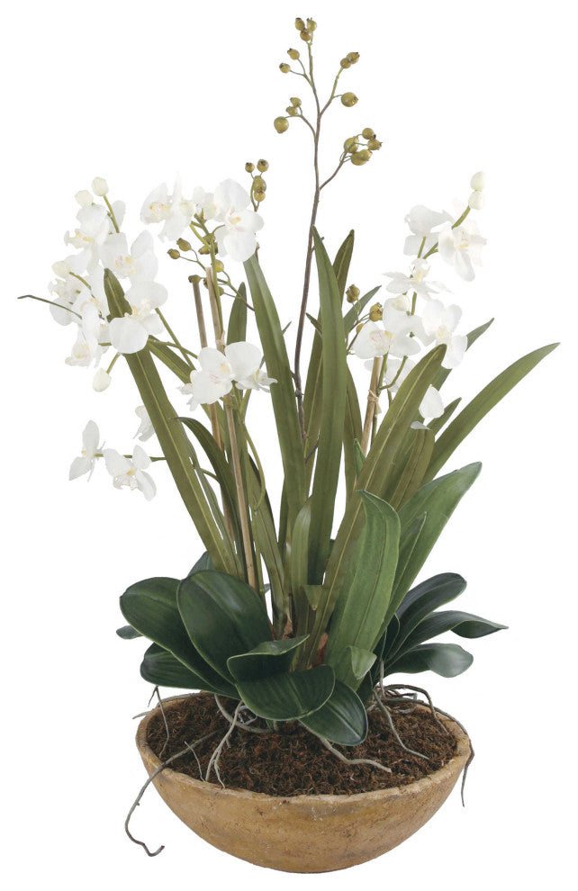 Large White Orchid Faux Floral