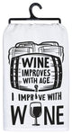 Wine Improves With Age Dish Towel