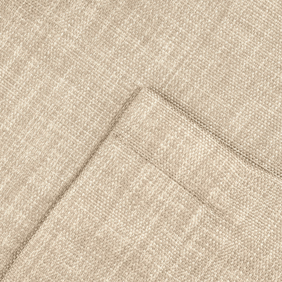 Hudson Rod Pocket Pair Curtains with Tiebacks, Natural, 100" X 63"