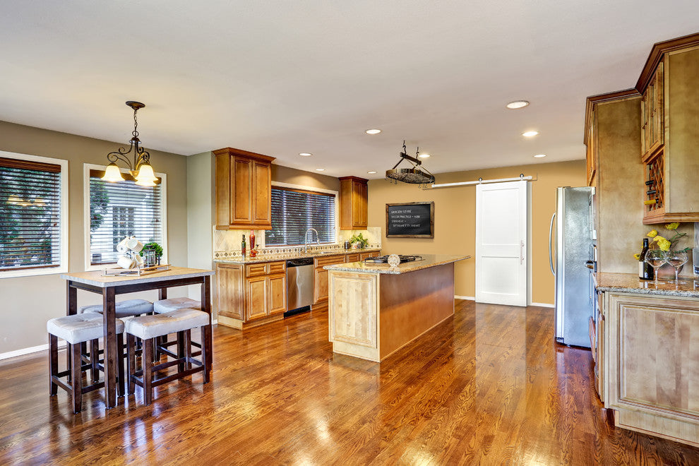 Shaker 2-Panel Prime Wood Interior Barn Door, Stainless Hardware, 42"x84"