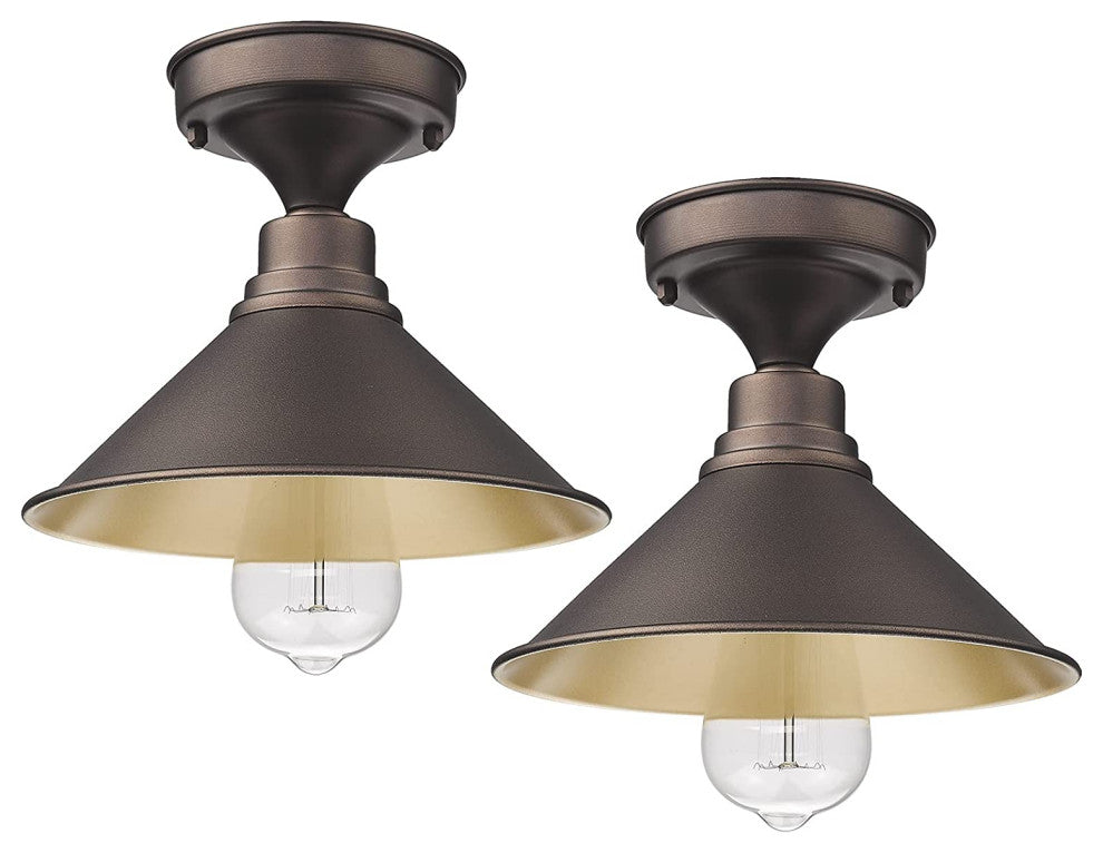 2 Pack, Industrial Ceiling Light Fixture, Farmhouse