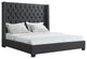 Picket House Furnishings Arden King Tufted Upholstered Bed in Charcoal