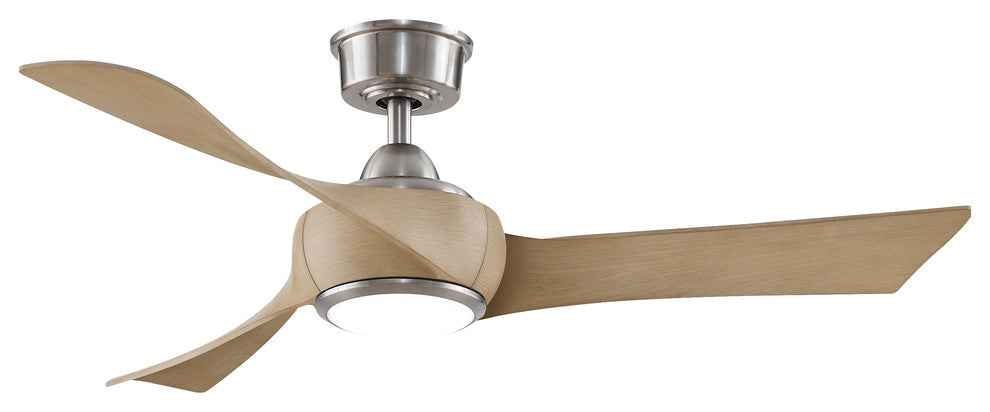 Fanimation Wrap Custom Ceiling Fan Brushed Nickel/Natural with LED Light, 44"