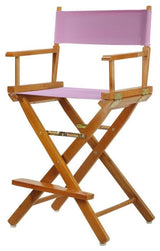 024" Director's Chair Honey Oak Frame-Pink Canvas