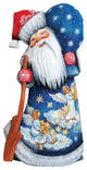 Guarding Stars Santa, Woodcarved Figurine