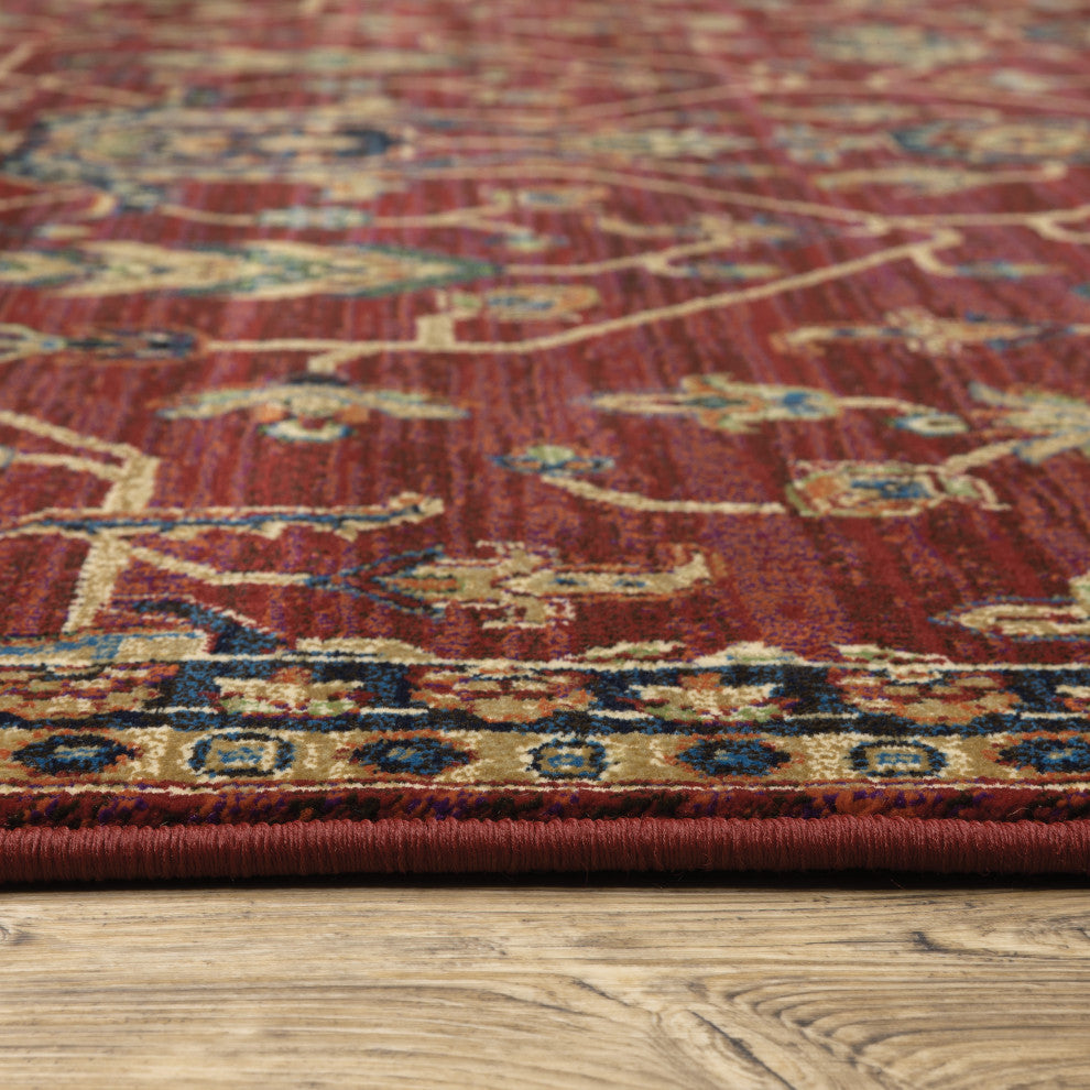 Oriental Weavers Ankara Indoor Rug Red/ Blue 2'3" X 7'6"