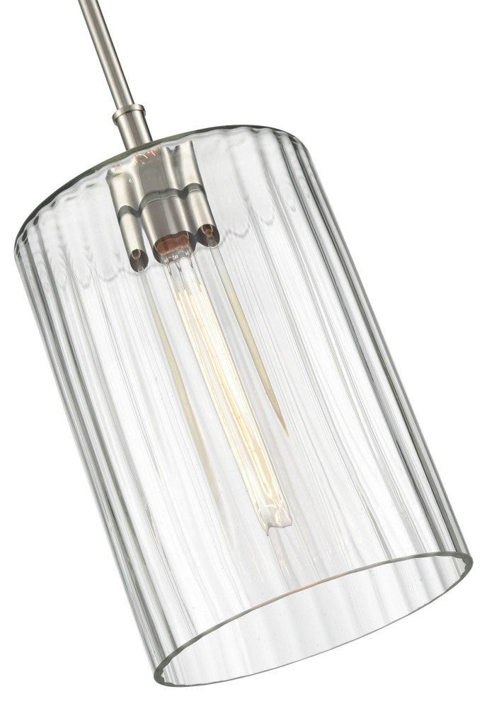 1 Light 8" Brushed Nickel Pendant