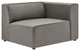 Loveseat and Sofa Set, Faux Vegan Leather, Gray, Modern, Lounge Hospitality