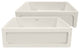 Whitehaus WHQ5550-BISCUIT 33" Reversible Farmhouse Kitchen Fireclay Sink
