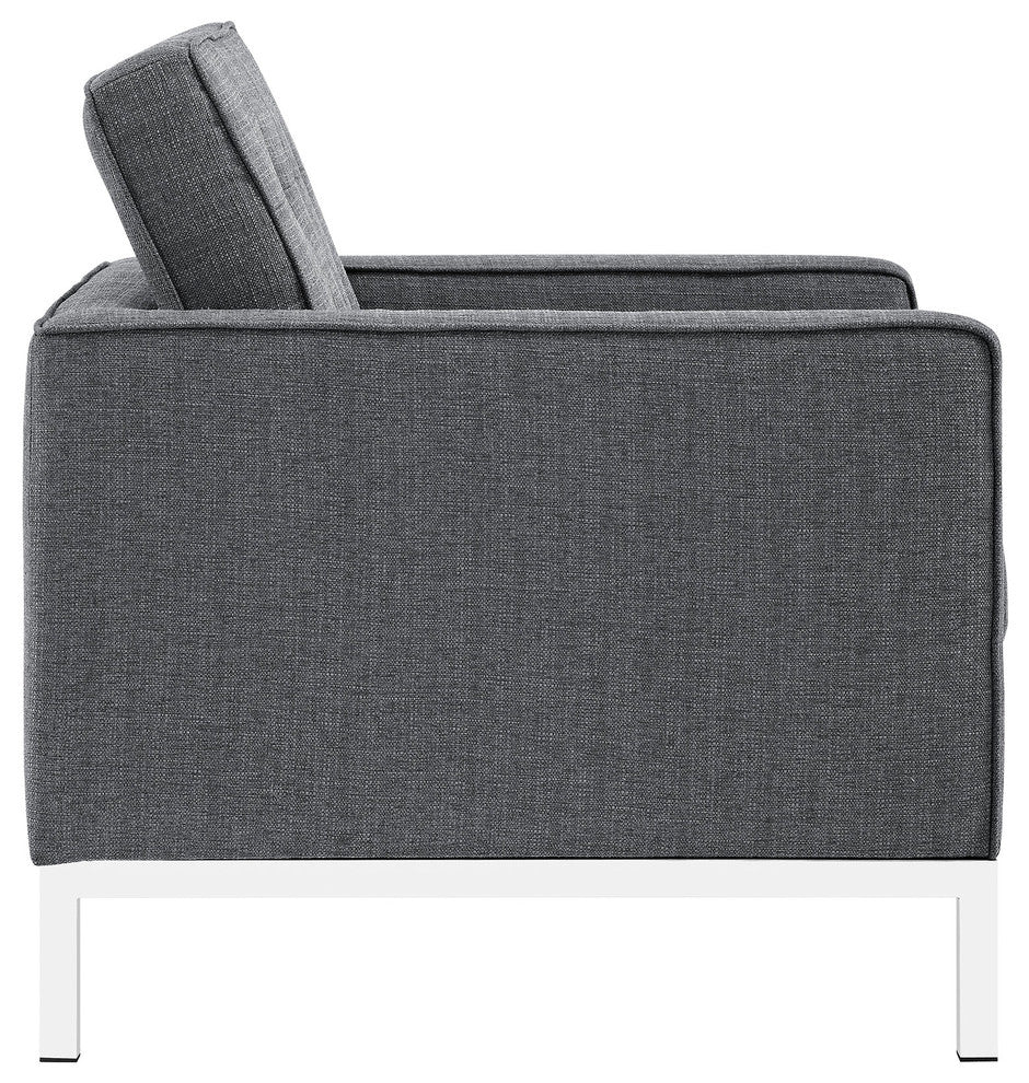 Loft Upholstered Fabric Armchair, Gray