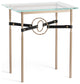 Equus Side Table, Soft Gold Finish, Soft Gold Accents, Black Leather Strap