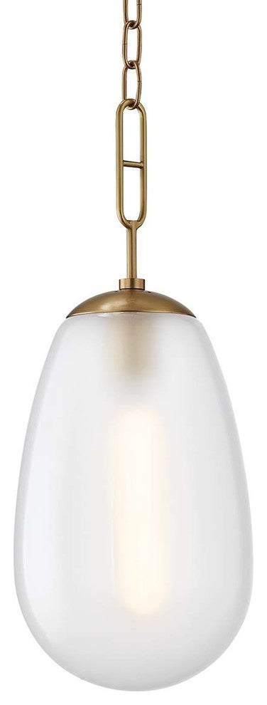 Bruckner 1-Light Large Pendant, Aged Brass