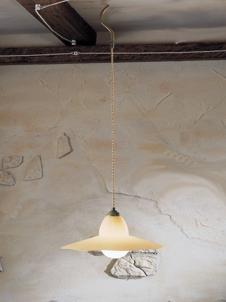 Country Line 1838 Pendant, Verdigris And Rust, Satin White and Brick Red