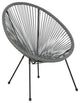 Flash Furniture Valencia 29" Oval Patio Chair in Gray and Black