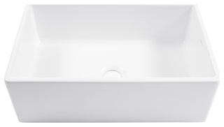 Austen Matte White Fireclay 30" Single Bowl Farmhouse Undermount Kitchen Sink