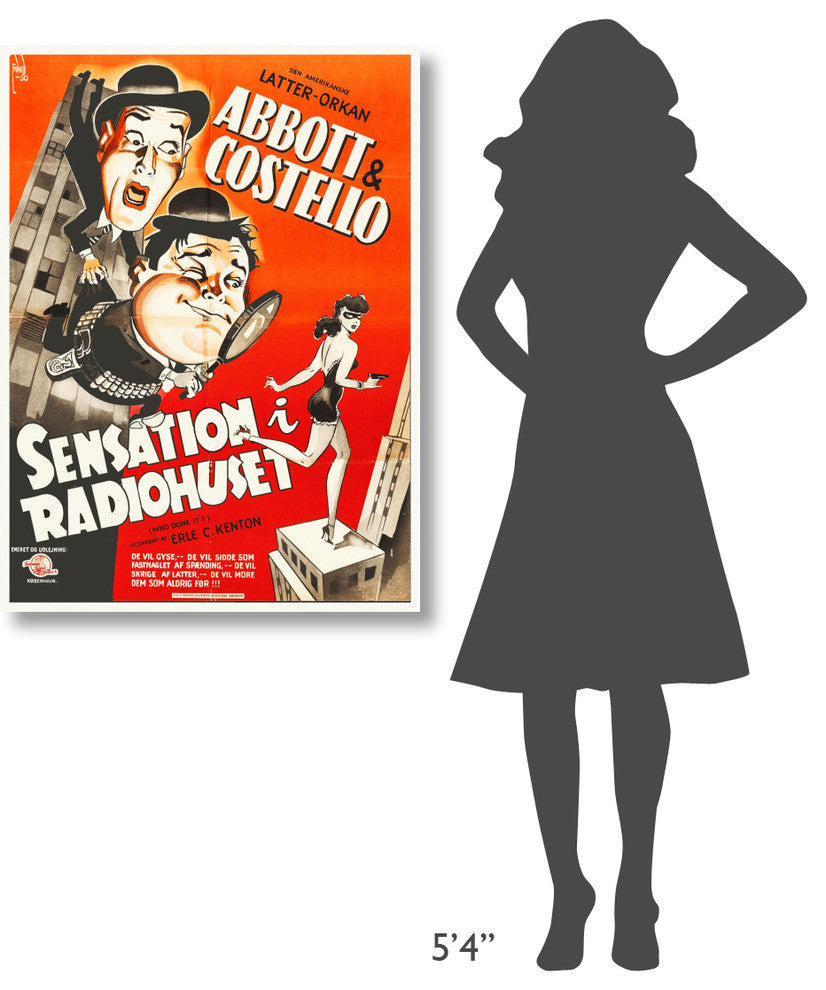 Abbott and Costello, Swedish, Who Done It, 30x40