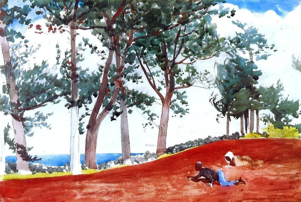 Winslow Homer House and Trees, Gallery Wrapped Canvas Print, 18"x27"