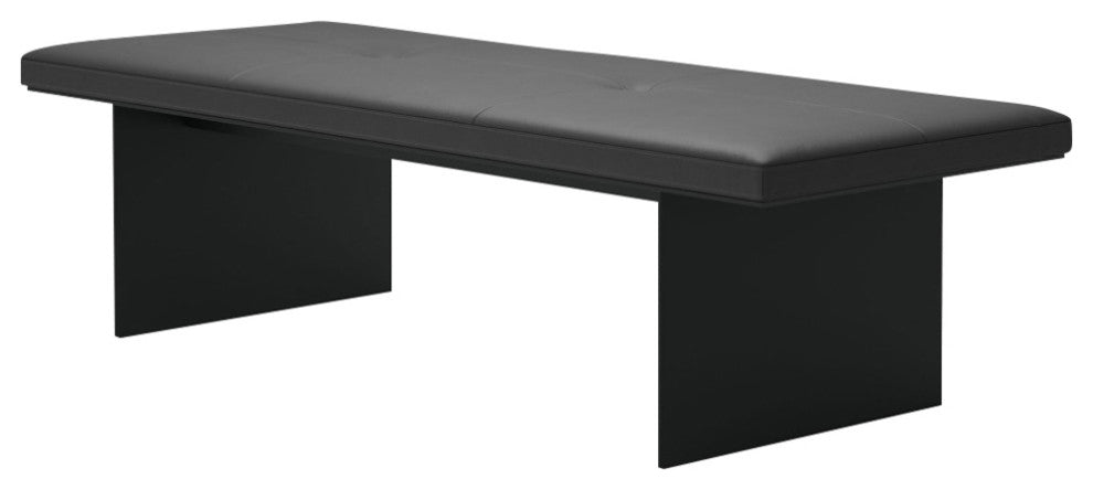 Chambers Bench, Graphite Leather