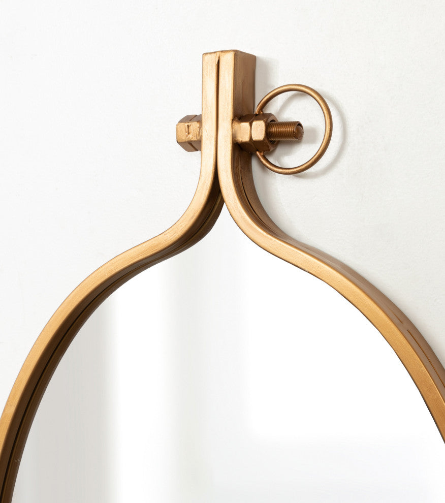 Yitro Metal Framed Wall Mirror, Gold 20x34