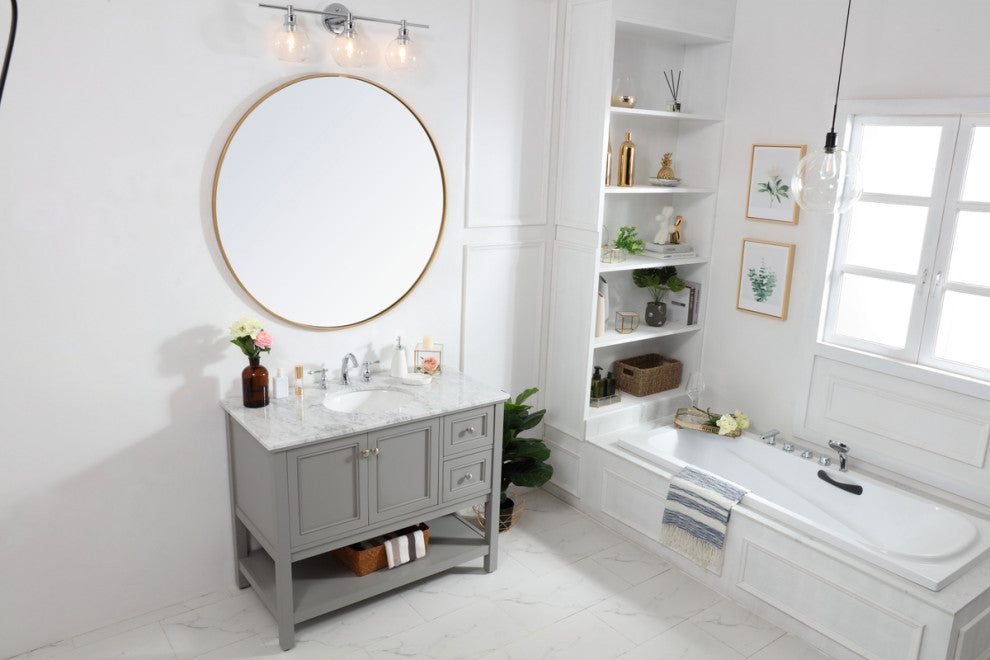 Matilda 42" Single Bathroom Vanity Set, Gray