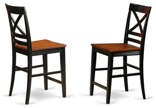 3 Pc Counter Height Pub Set -Pub Table And 2 Bar Stools With Backs