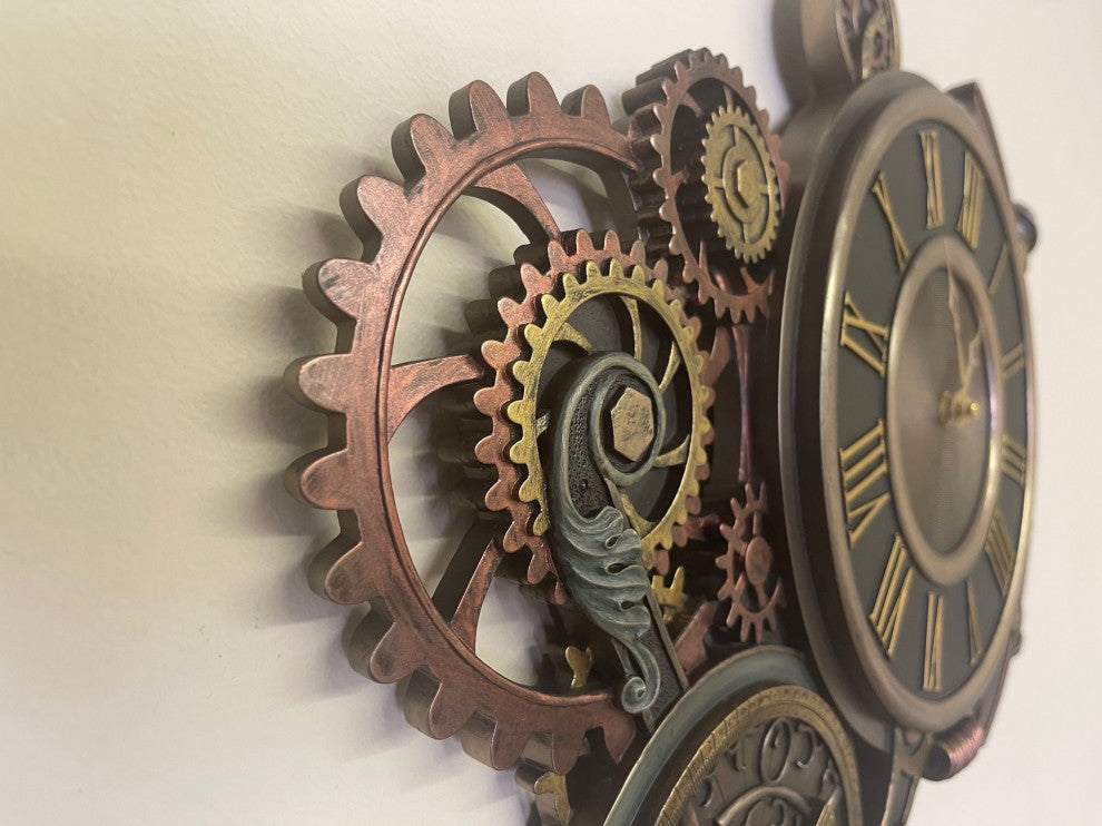 Steampunk Industrial Wall Clock
