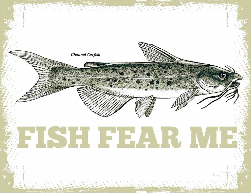 "Fish Fear Me" Painting Print on Canvas by Saturday Evening Post