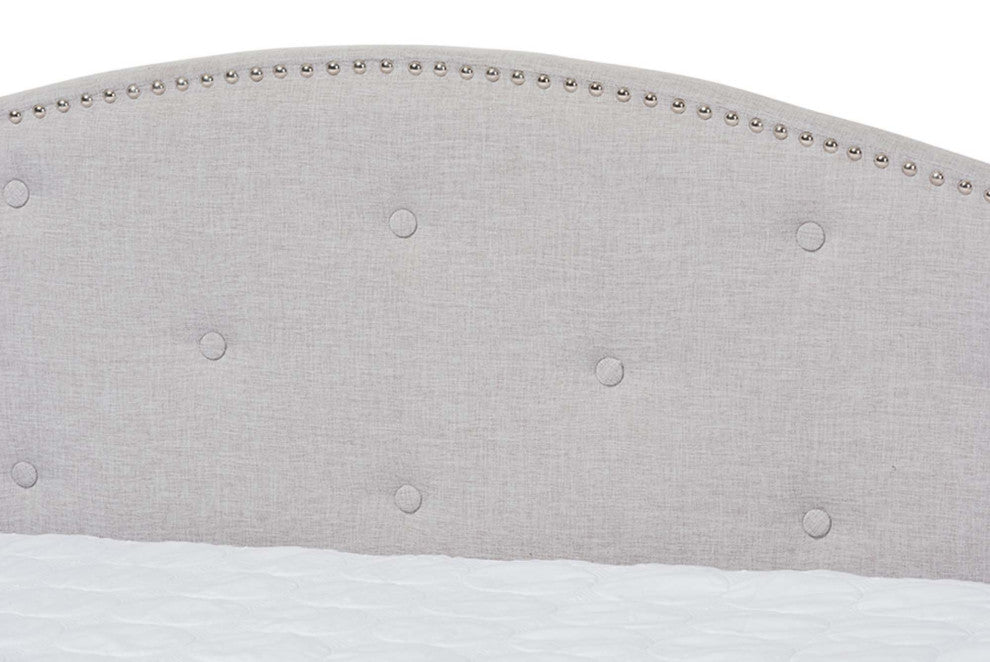 Helena Fabric Daybed With Trundle, Grayish Beige