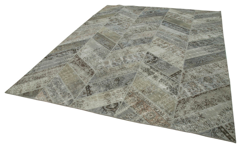 Rug N Carpet - Handmade Turkish 9' 0" x 12' 2" Unique Patchwork Area Rug