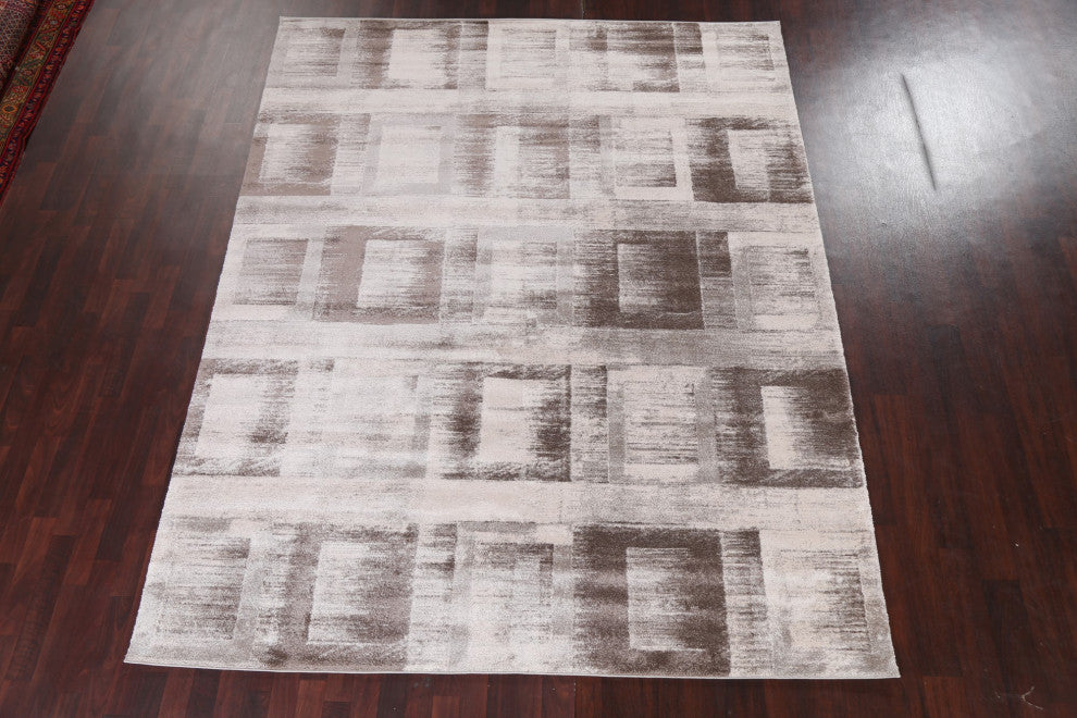 Geometric Transitional Oriental Turkish Rug Contemporary Carpet 8x10