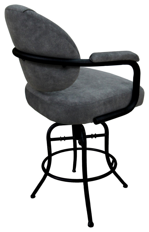 Swivel Tilt Metal Counter 26" 30" Bar Stool M-70, Outlier Charcoal - Black, 26"