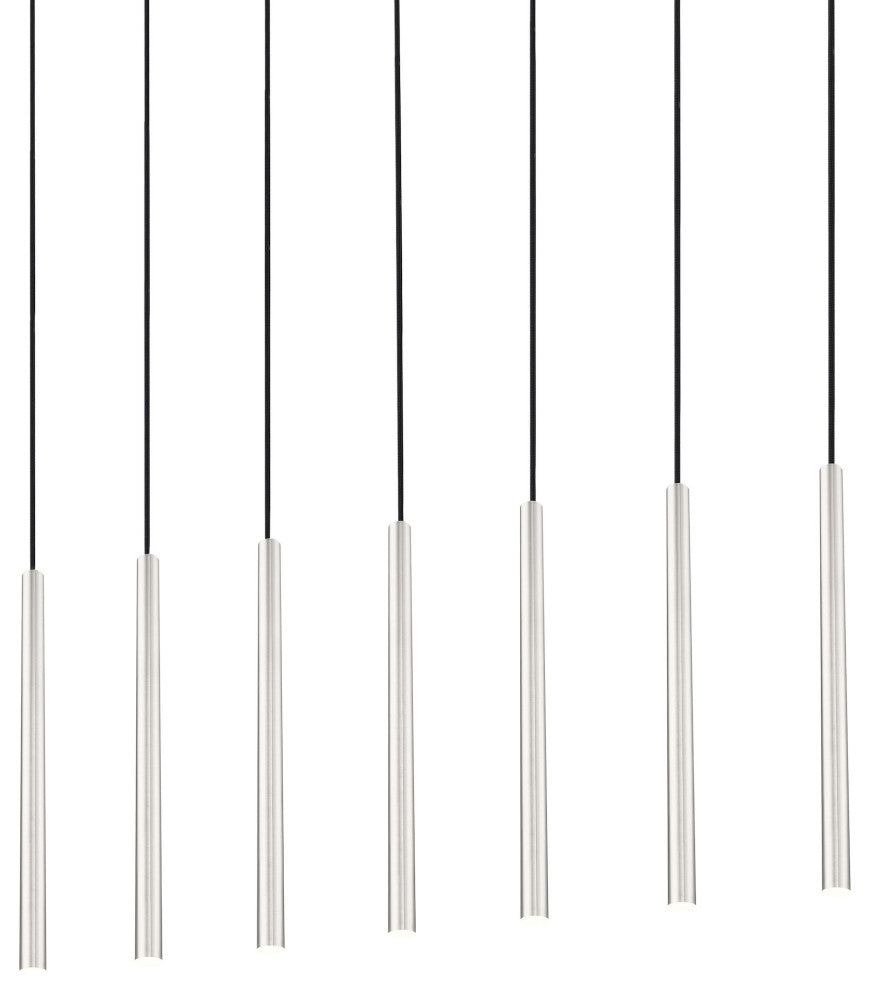 Z-Lite 919MP24-7L-LED Forest 54"W Linear Chandelier - Brushed Nickel