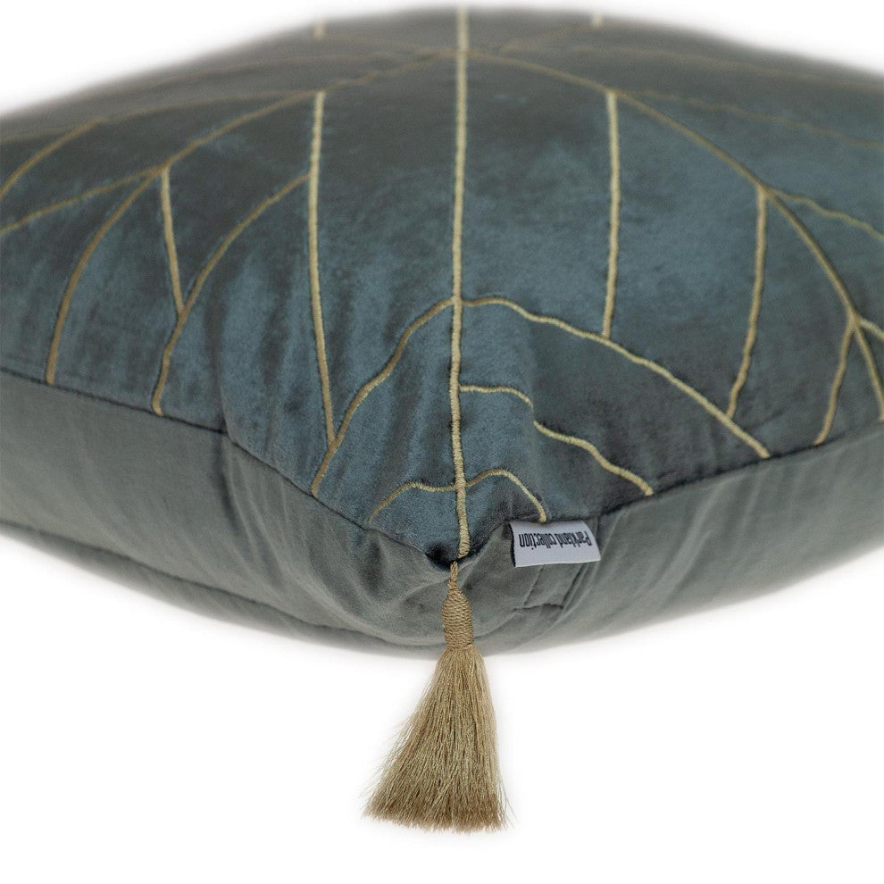 Parkland Collection Zella Charcoal Throw Pillow, Square