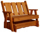 Live Edge Locust Timberland Glider Bench, Cedar Stain, 4 Foot
