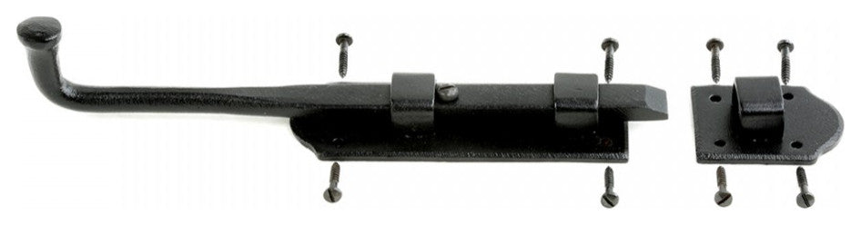 Slide Bolts Black Wrought Iron Tower Style Set of 2
