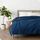 Bare Home Polar Fleece Lightweight Blanket, Dark Blue, Throw