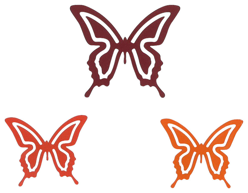Metal Butterfly With Magnet Luzia 6 pieces