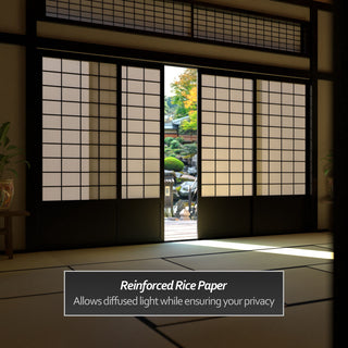 7' Tall Zen Shoji Sliding Door Kit, Black