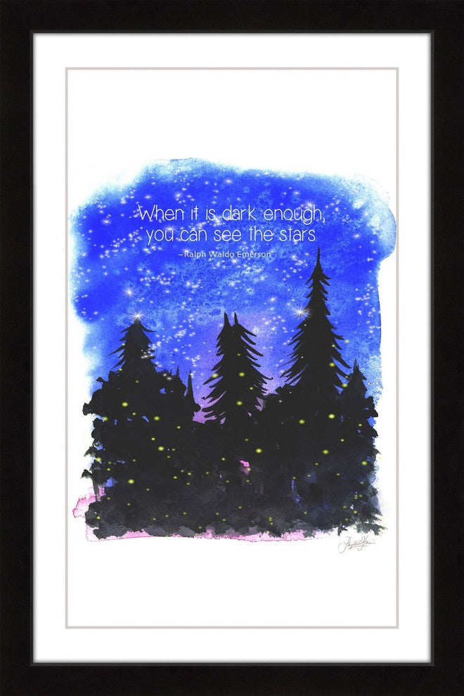 "Night in the Woods" Framed Painting Print