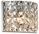 Crystal Wall Sconce With Chrome Frame, Clear