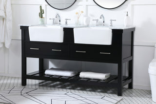 Home Living 22" Farmhouse Black-Light Bathroom Vanity