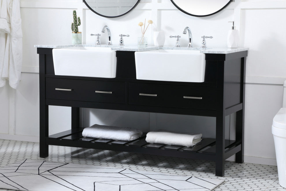 Home Living 22" Farmhouse Black-Light Bathroom Vanity