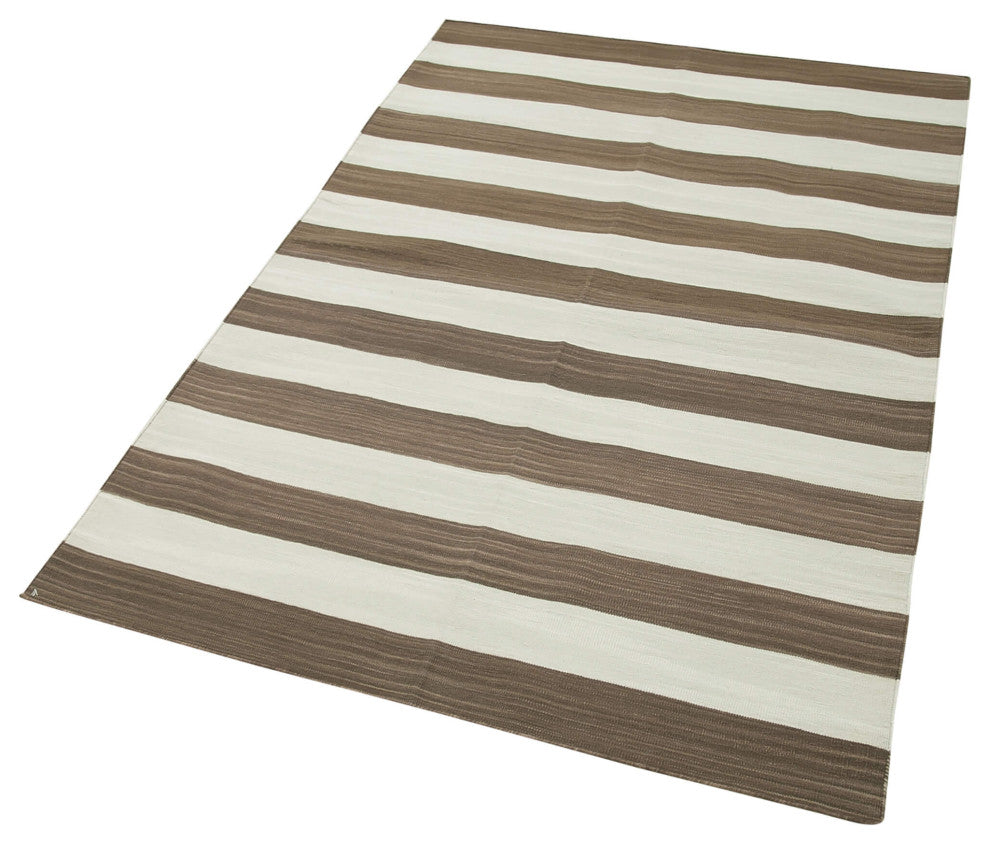 Rug N Carpet - Handmade Wool 3' 7'' x 5' 7'' Flatweave Dhurrie Kilim Rug