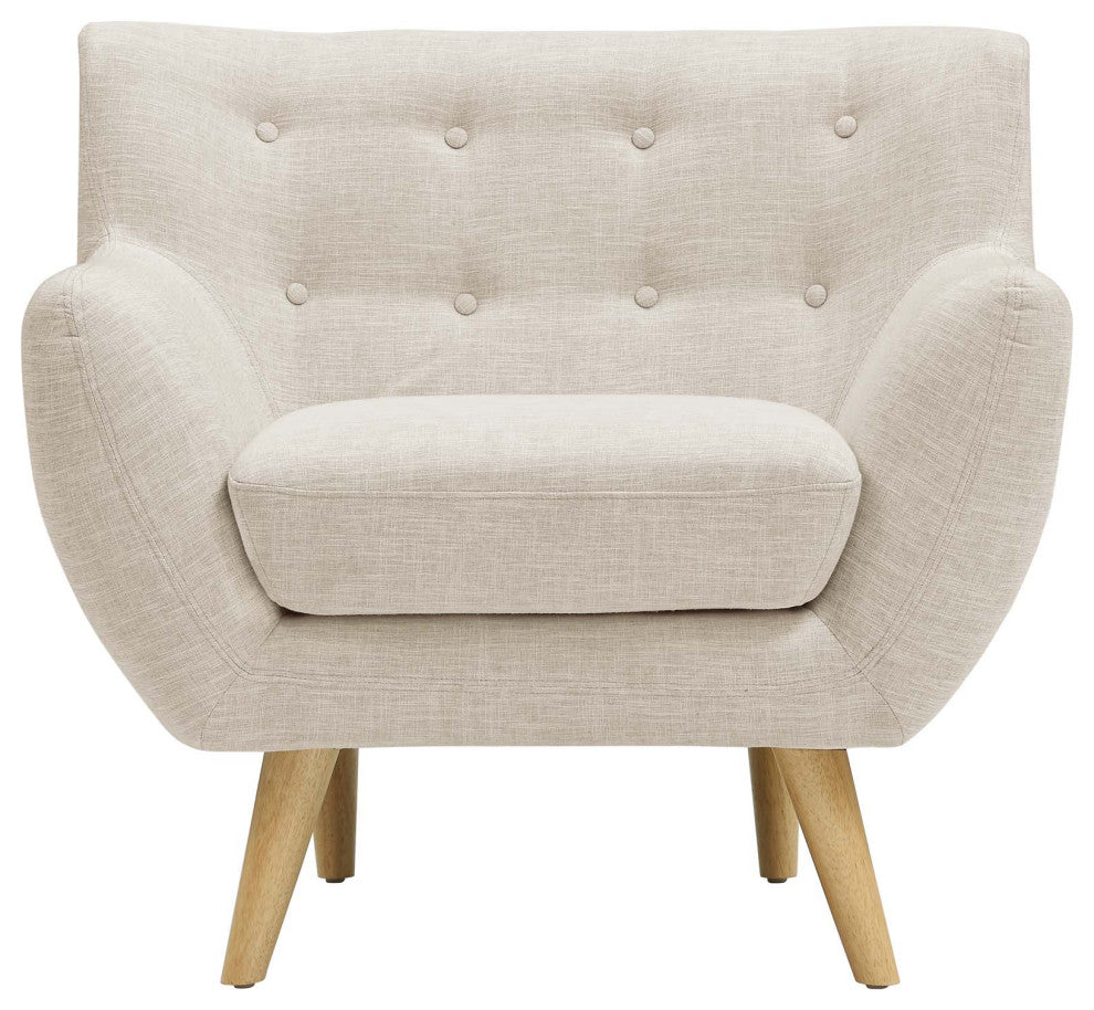 Modern Beige Remark Upholstered Armchair