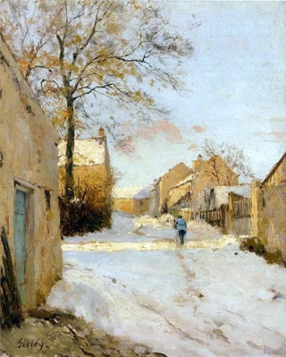 Alfred Sisley A Village Street in Winter, 20"x25" Wall Decal